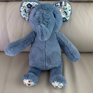 Blue Plush Elephant Dog Squeaker Toy